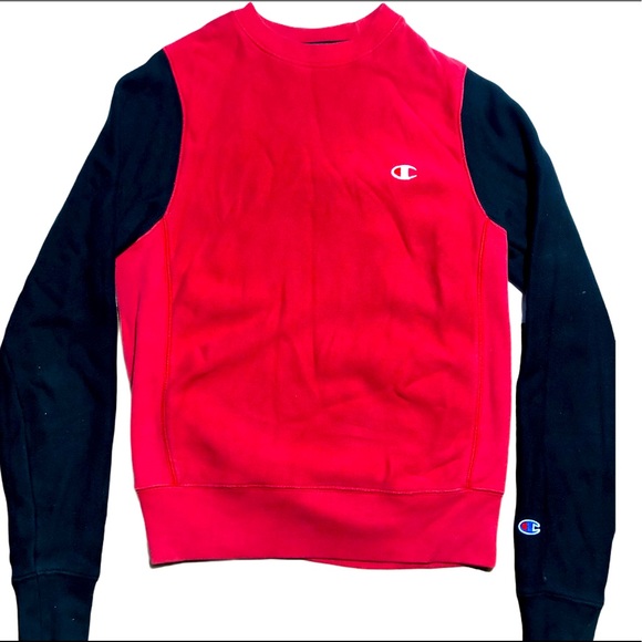 ✨CHAMPION BLACK&RED MAN SWEATSHIRT (S) - Picture 1 of 5